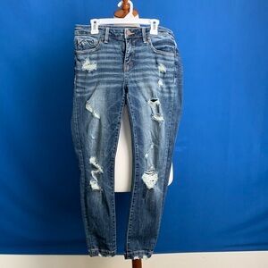 Buckle Black ankle skinny distressed